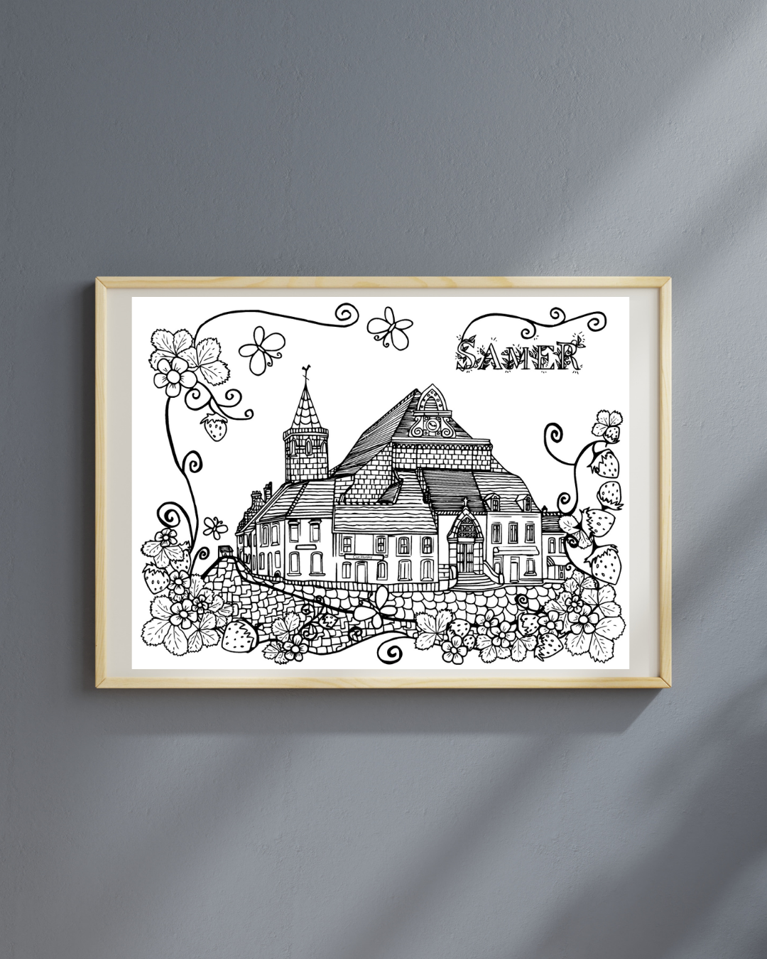 Carte Postale Samer - Eglise et Fraises